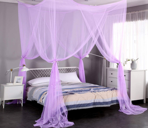 High Quality 4 Corner Post Elegant Mosquito Net Curtain Bed Canopy