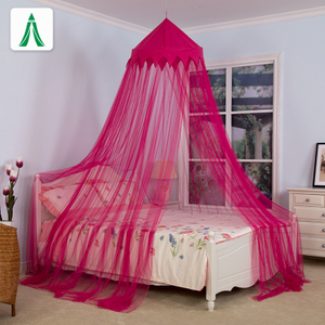 New Decoration Red Elegant Lace Bed Canopy Mosquito Netting