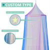 Rainbow Colorful Four-color Glow in The Dark Star Children Mosquito Net Crib Reading Corner Birthday Present Christmas Gift