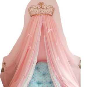 Crown Bed Curtain Princess Nordic Retro Double Tassel European Decorative Bedside Background Mosquito Nets