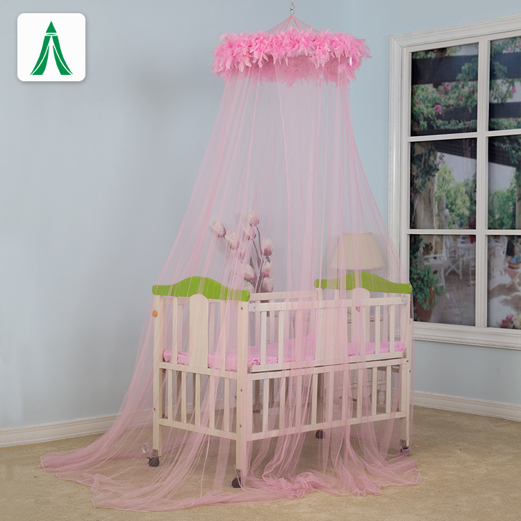 Pink Umbrella Round Shape Pop-up Foldable Baby Mosquito Net