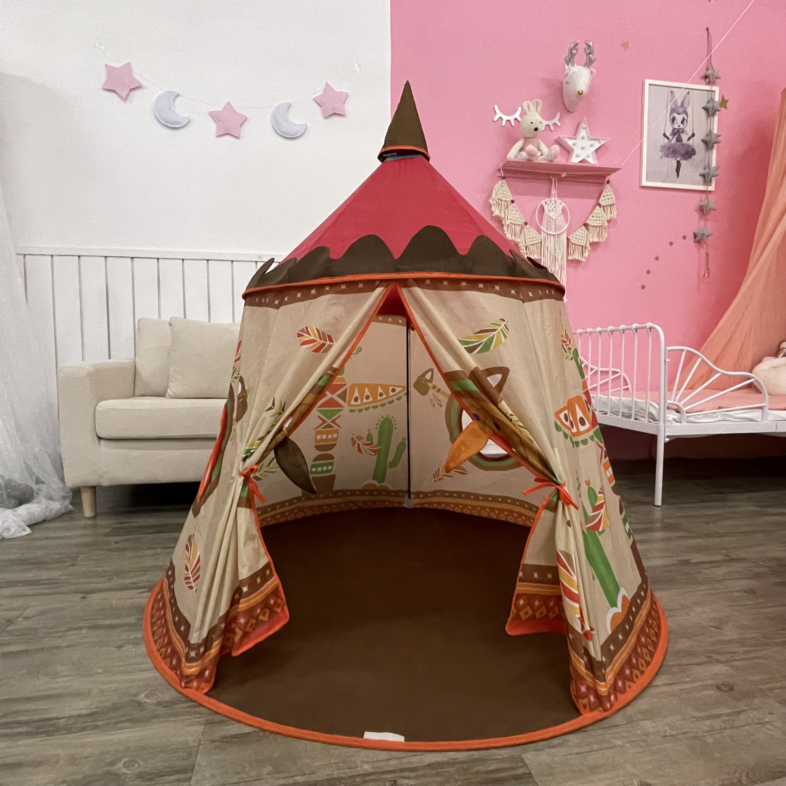 Indian Castle Princess Castle Kids Tent Portable Teepee Toys Kids Play Tents