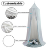 Chiffon Umbrella Curtain with White Lace Mosquito Net