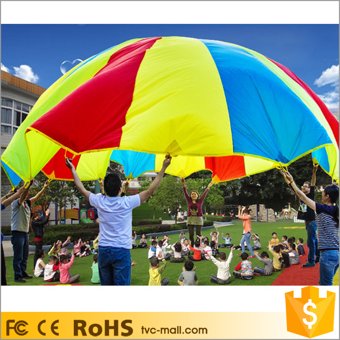 Parachute 12 Foot for Kids with 12 Handles Play Parachute for 8 12 Kids Tent Cooperative Games Birthday Gift