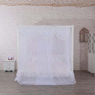 Good Quality White Flower Lace Rectangle King Size Hotel Bedroom Mosquito Bed Nets For Double Bed
