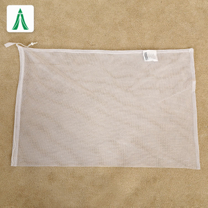 Protect Cloth Wash Laundry Bag Mesh Black Drawstring Bag