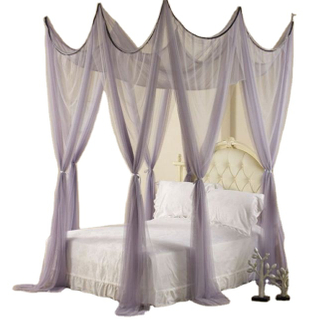 Gauze Big Gray Palace Princess Square Top Bed Curtain Mosquito Net