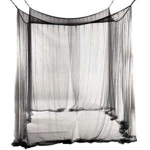 2020 Four Corner Quick And Easy Installation Black Hanging Mosquito Net