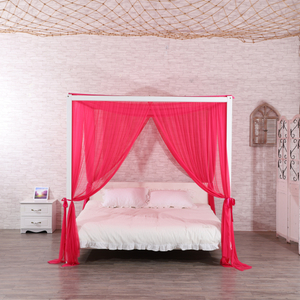 2020 New Style 100% Polyester High Quality Rectangular Shape Home Decoration Double Bed Netting King Size Mosquito Net For Bed