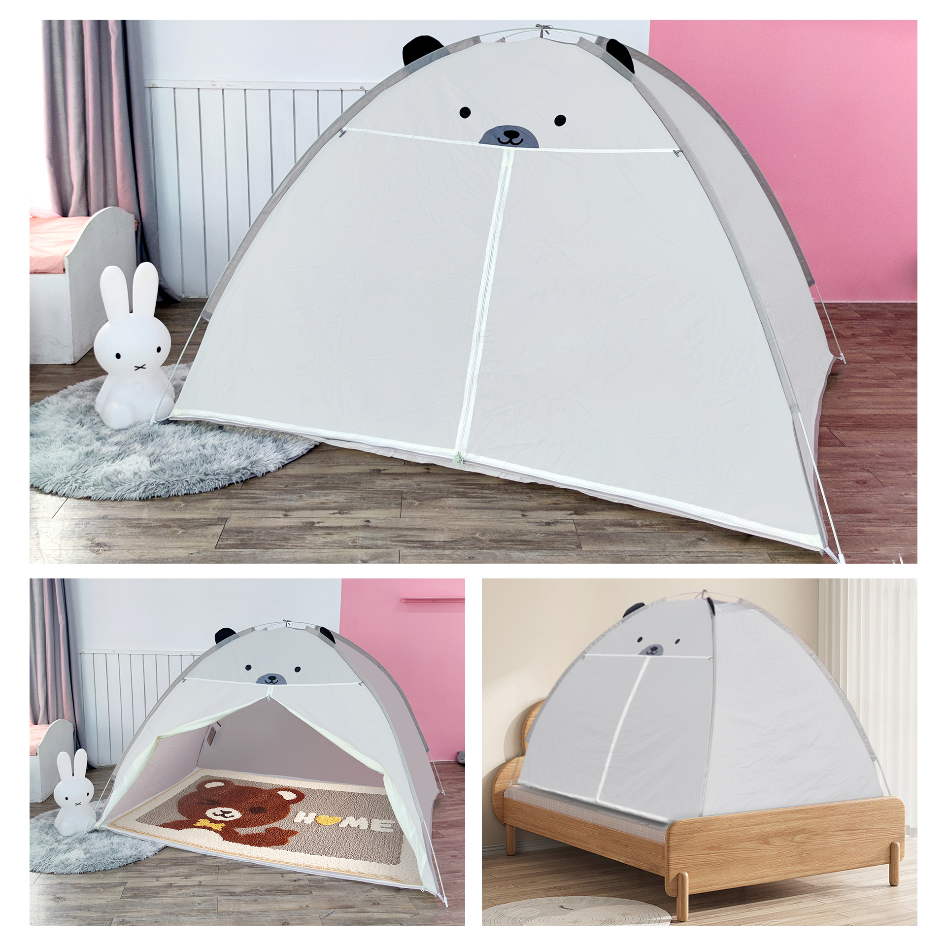 Bear Pattern Pop-up Yurt Tent