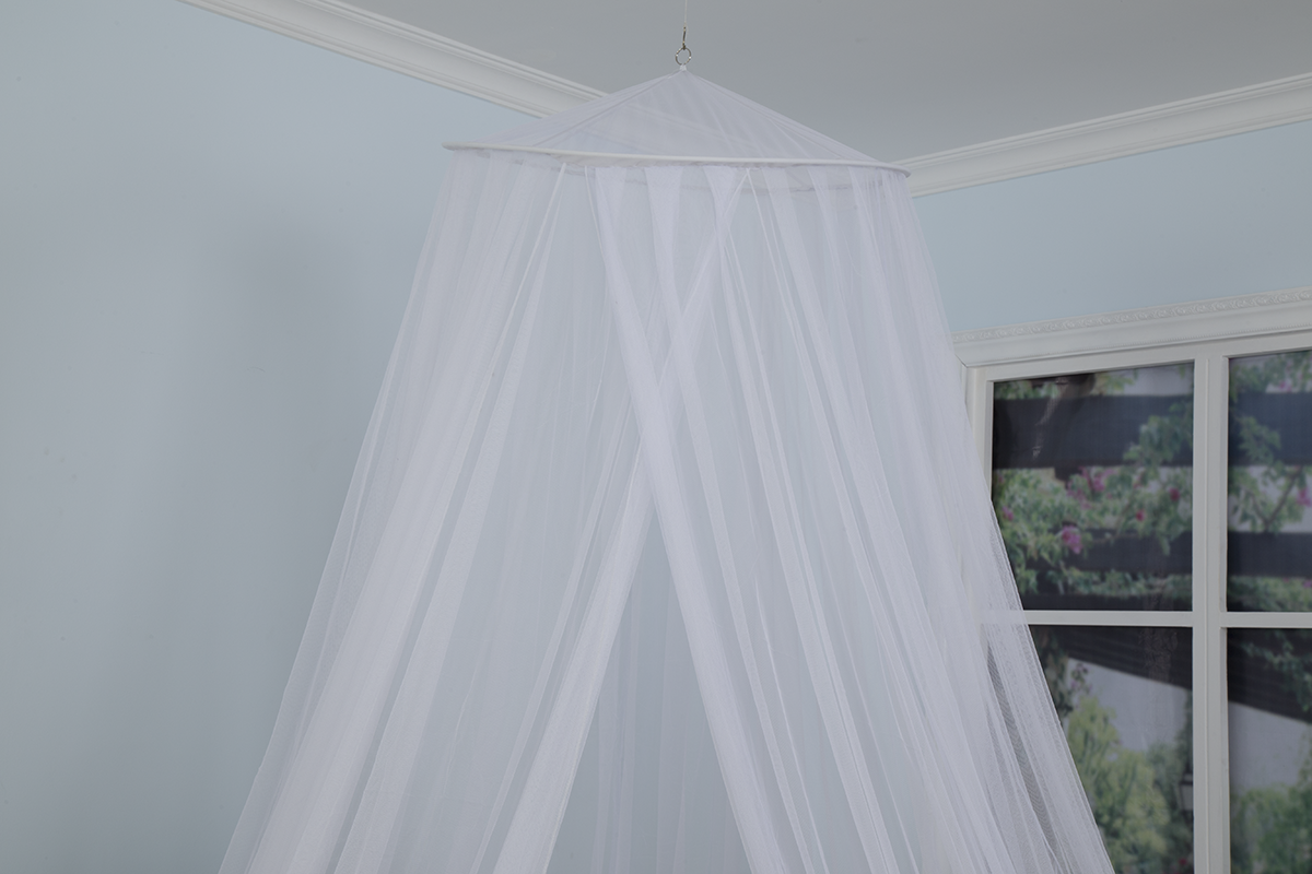 White Dome Mosquito Net Easy Installation Hanging Bed Canopy Netting