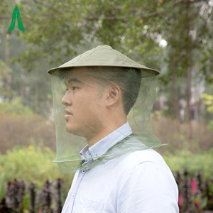 Outdoor Army Green Anti-mosquito Durable Face Protect Mosquito Head Net