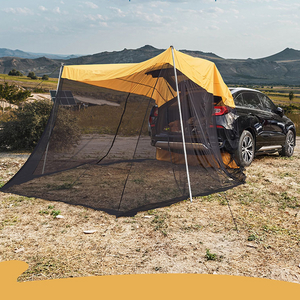 Factory Direct Sale Car Rear Awning Outdoor Portable Camping Car Rear Tent Car Awning Sun Shelter with Mosquito Net