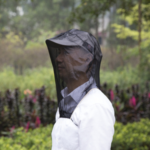 Camping Or Outdoor Work Operation Necessaries Black Anti Mosquito Net For Head